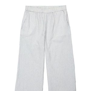 Fresh Produce White & Blue Pinstripe Ankle Pants